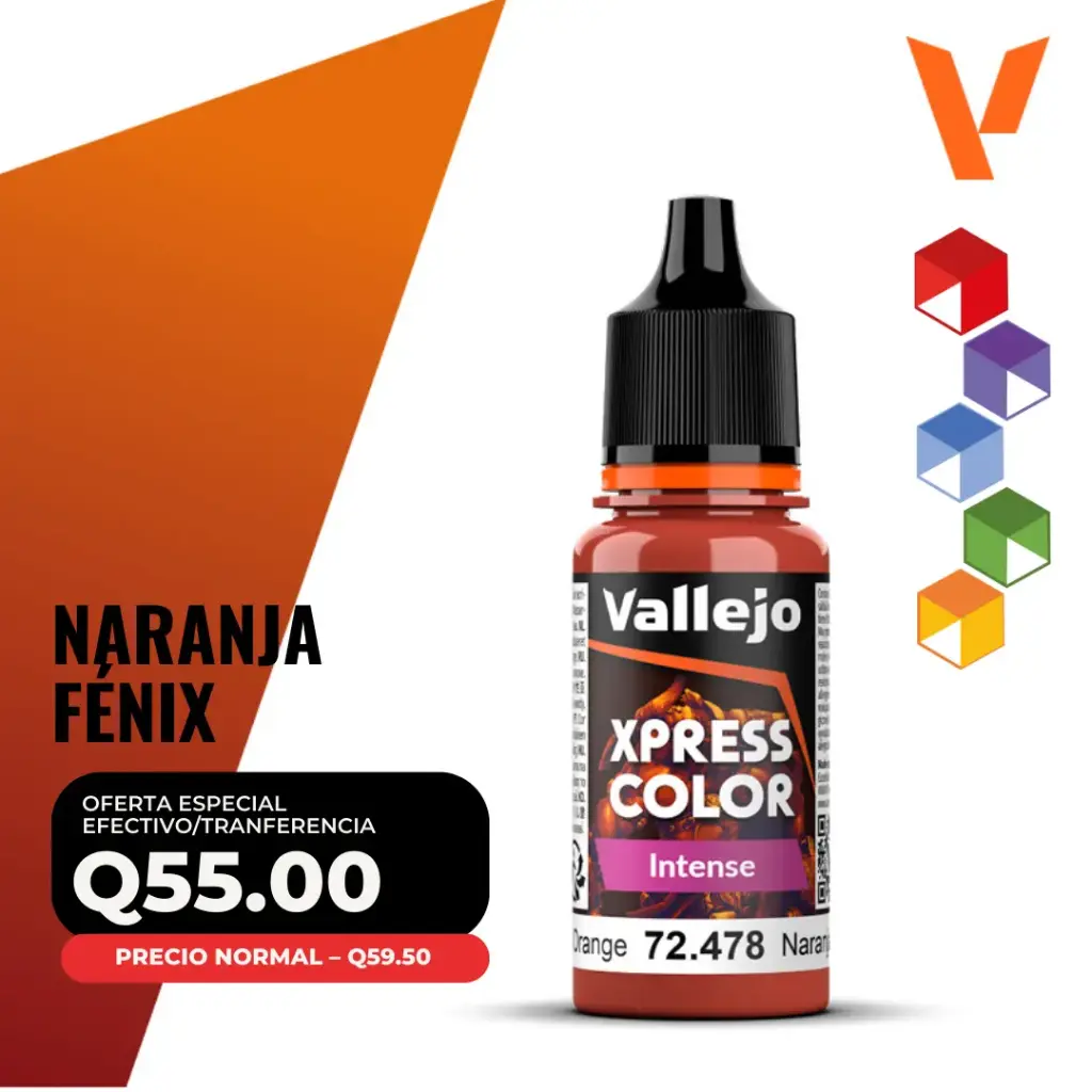 Vallejo Xpress Color – Naranja Fénix (72.478 – Pos. 190) – Intense