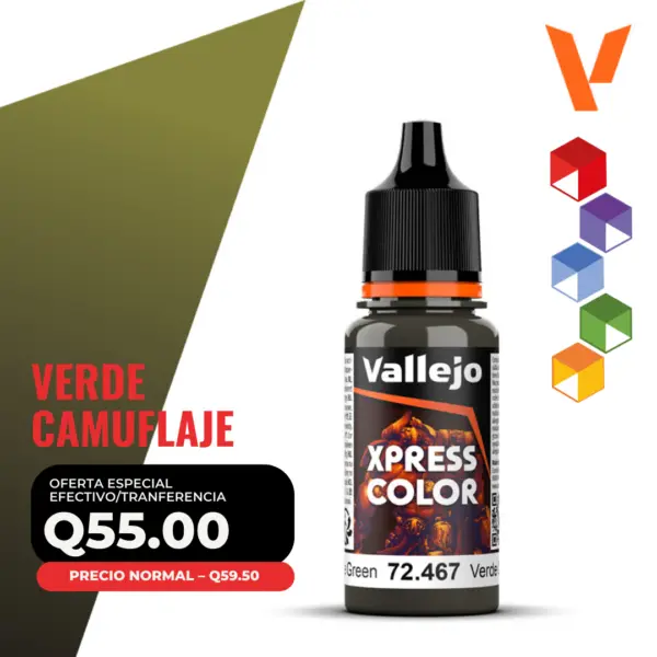 Vallejo Xpress Color – Verde Camuflaje (72.467 – Pos. 179)