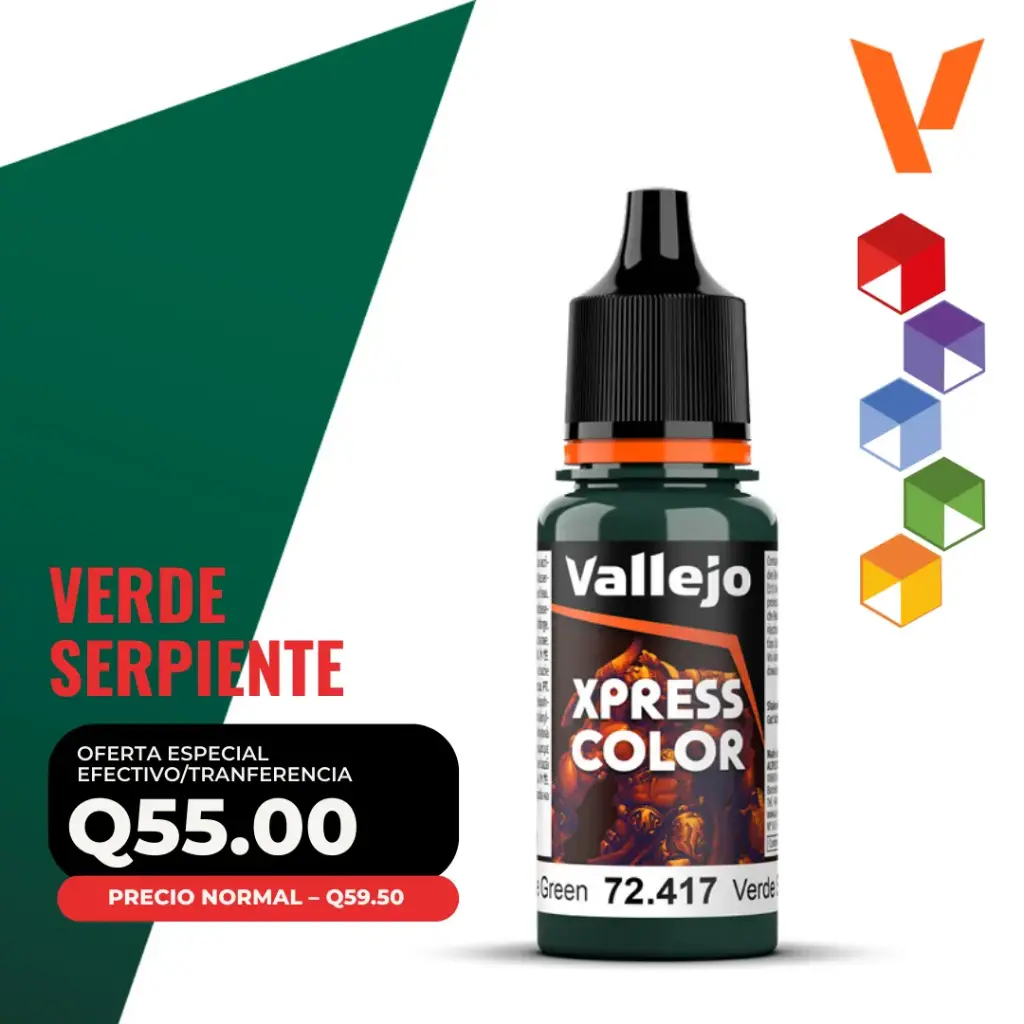 Vallejo Xpress Color – Verde Serpiente (72.417 – Pos. 153)