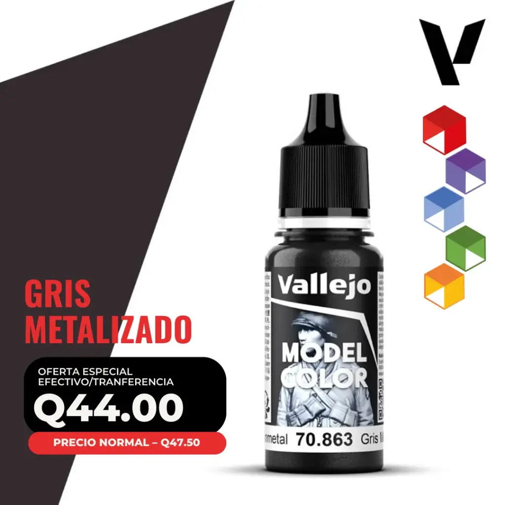 Vallejo Model Color – Gris Metalizado (70.863 – Pos. 198)