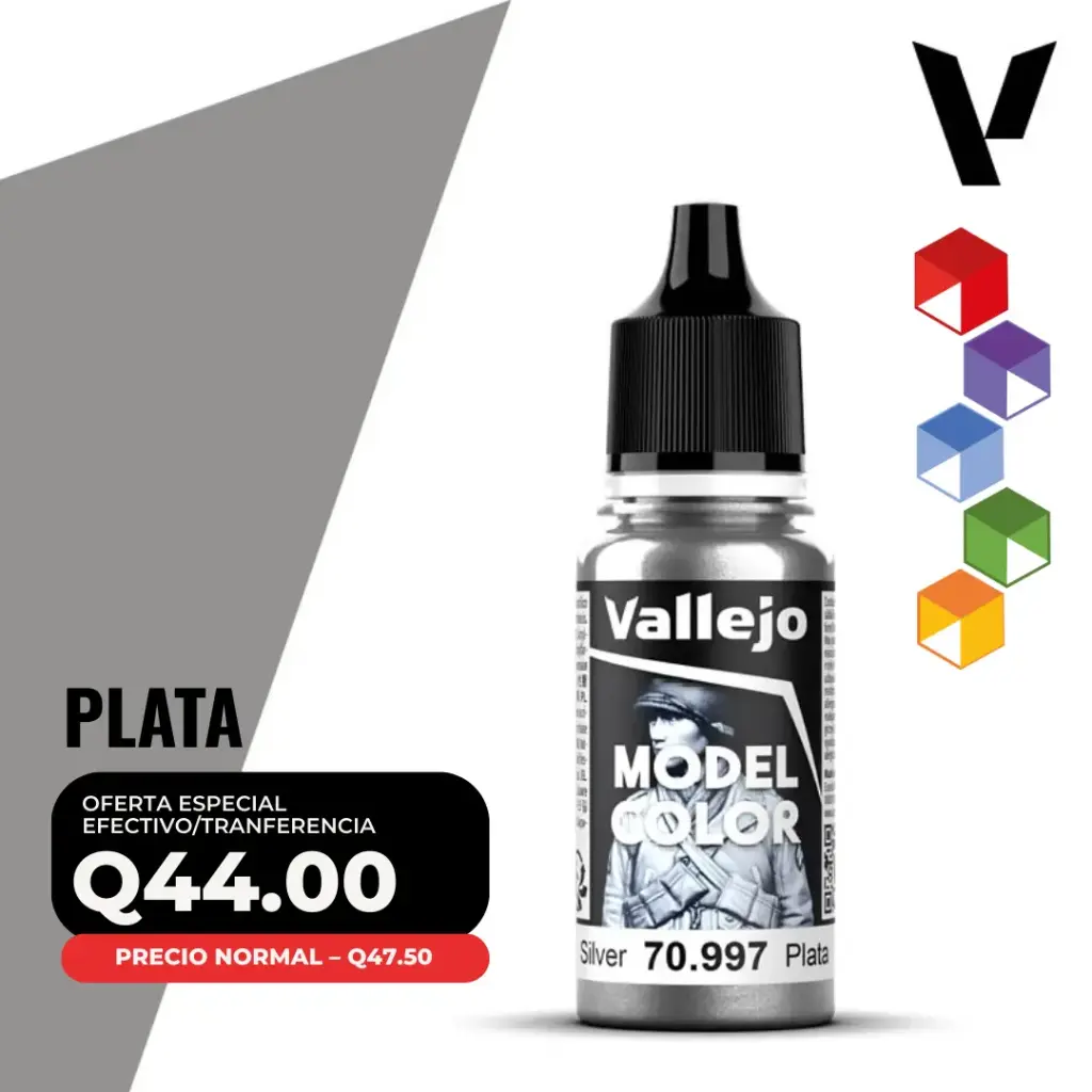 Vallejo Model Color – Plata (70.997 – Pos. 195)