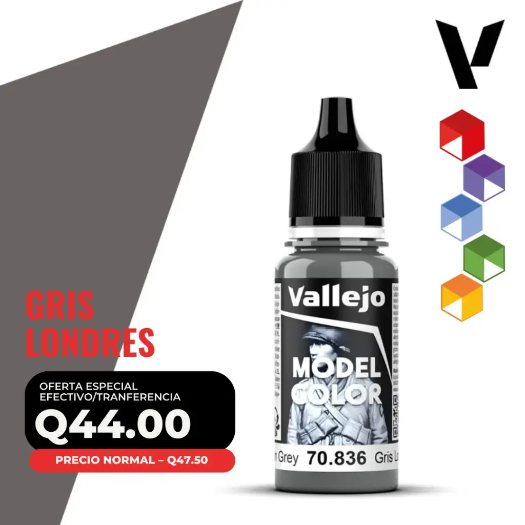 Vallejo Model Color – Gris Londres (70.836 – Pos. 186)