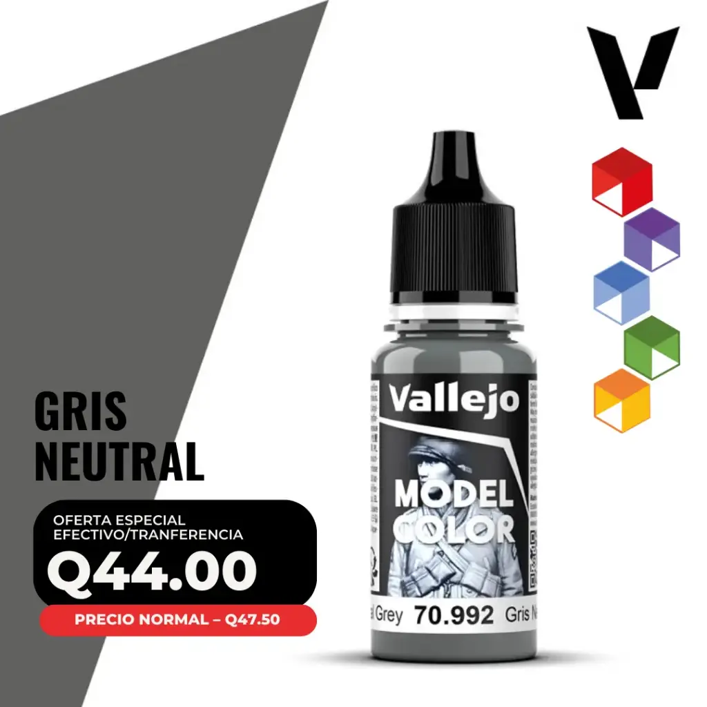 Vallejo Model Color – Gris Neutral (70.992 – Pos. 179)