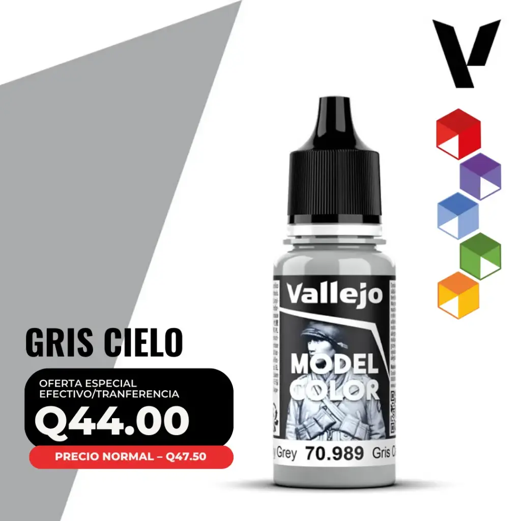 Vallejo Model Color – Gris Cielo (70.989 – Pos. 176)