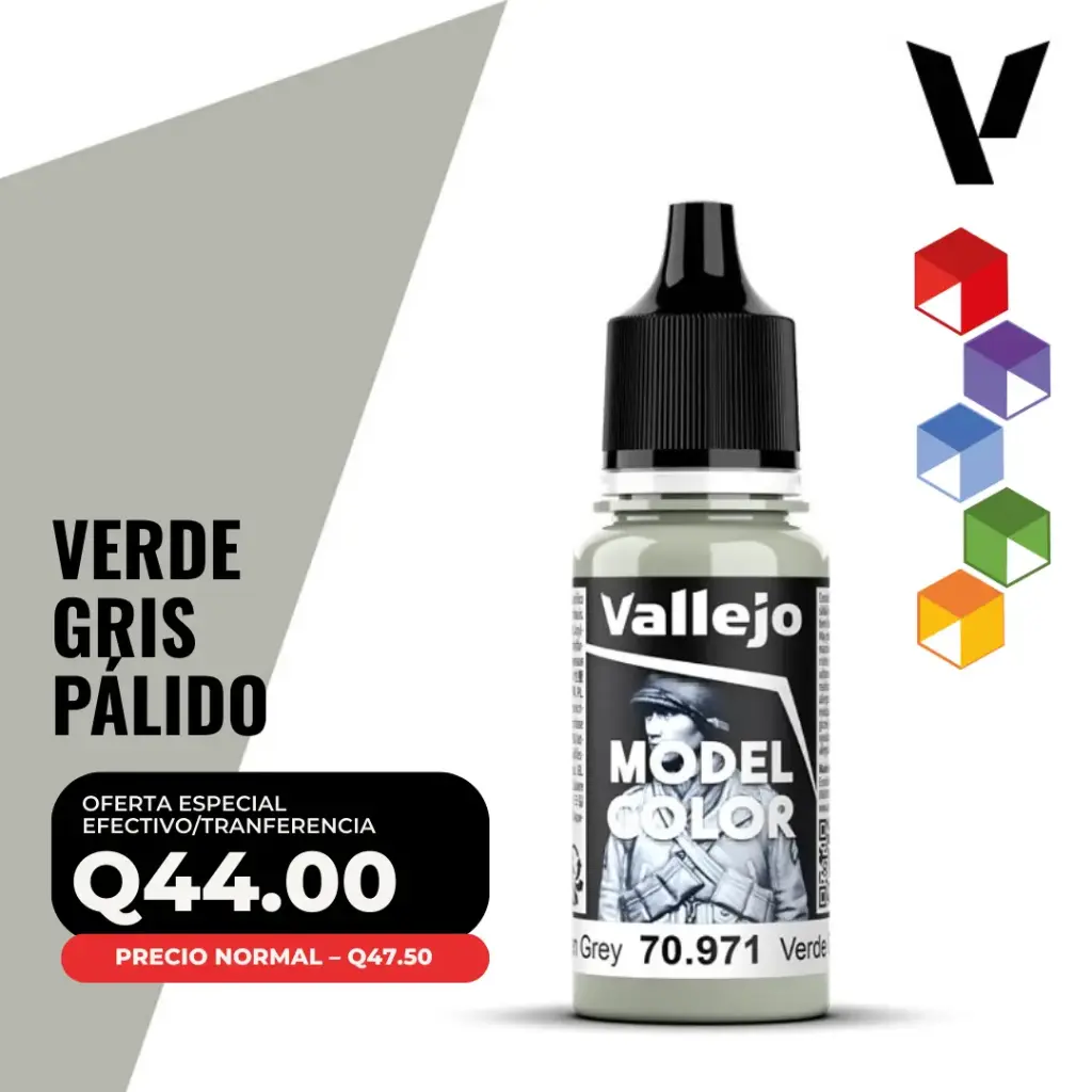 Vallejo Model Color – Verde Gris Pálido (70.971 – Pos. 167)