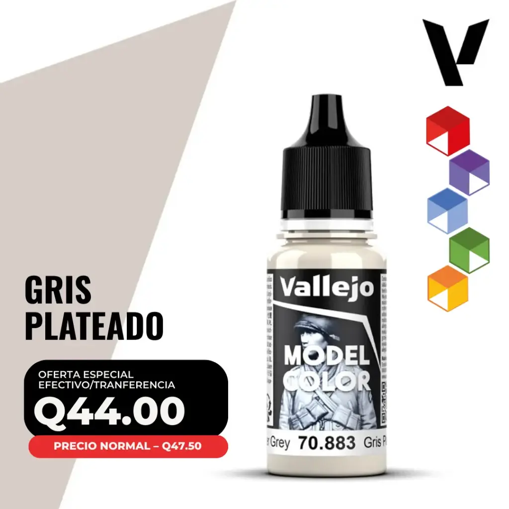 Vallejo Model Color – Gris Plateado (70.883 – Pos. 166)