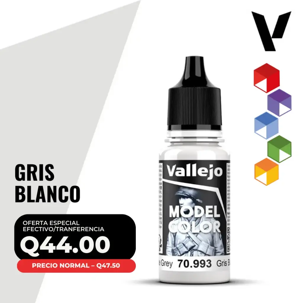 Vallejo Model Color – Gris Blanco (70.993 – Pos. 165)