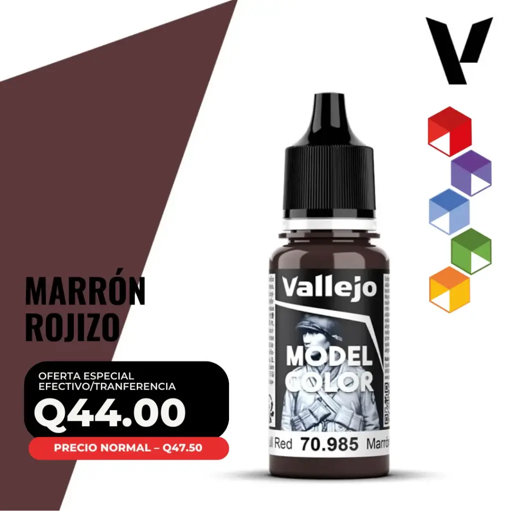 Vallejo Model Color – Marrón Rojizo (70.985 – Pos. 164)
