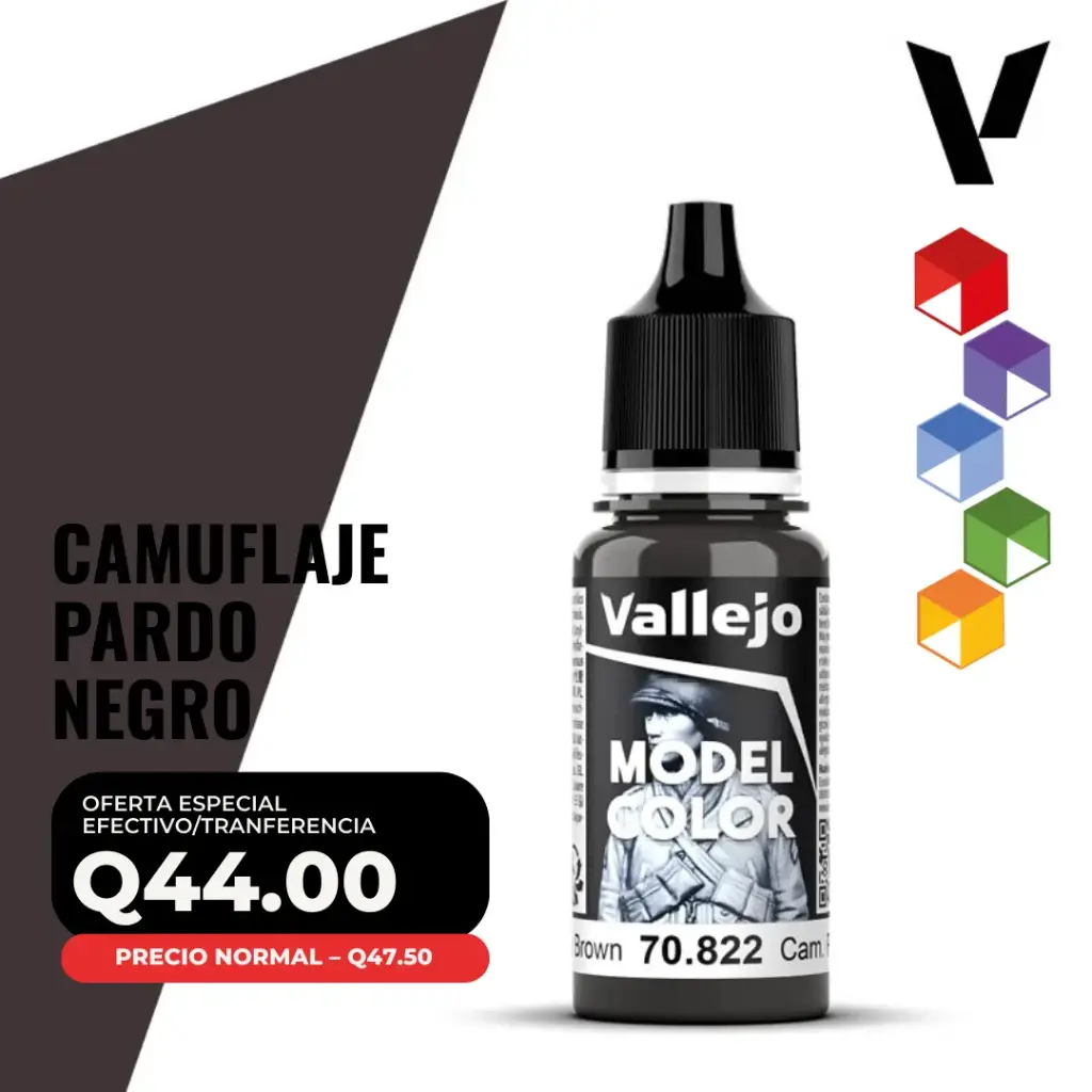 Vallejo Model Color – Camuflaje Pardo Negro (70.822 – Pos. 145)