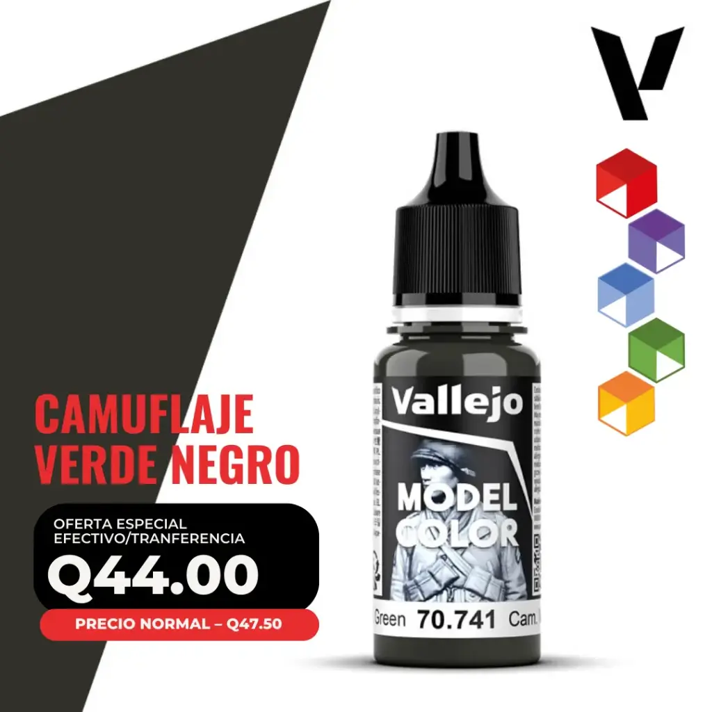 Vallejo Model Color – Camuflaje Verde Negro (70.741 – Pos. 109)