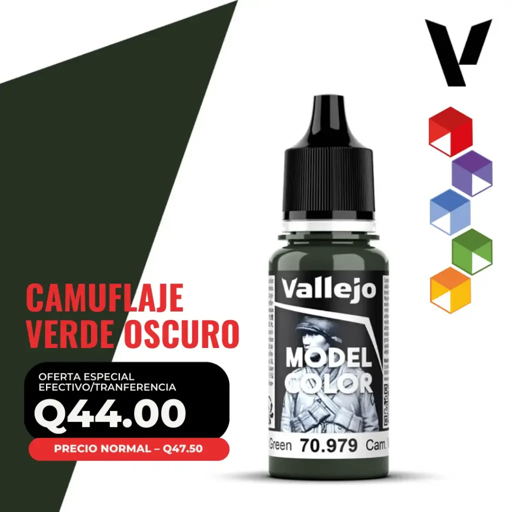 Vallejo Model Color – Camuflaje Verde Oscuro (70.979 – Pos. 89)