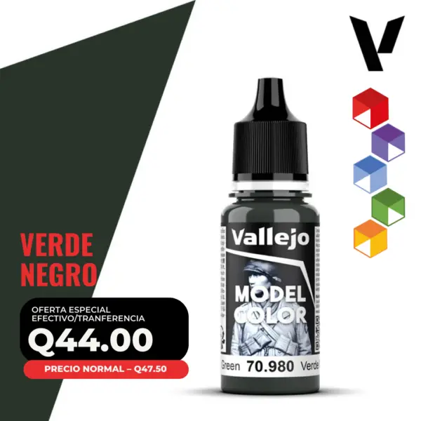 Vallejo Model Color – Verde Negro (70.980 – Pos. 80)