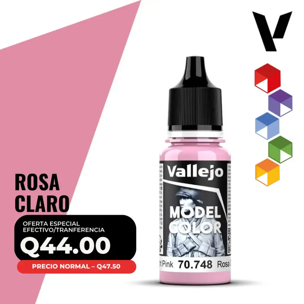 Vallejo Model Color – Rosa Claro (70.748 – Pos. 42)