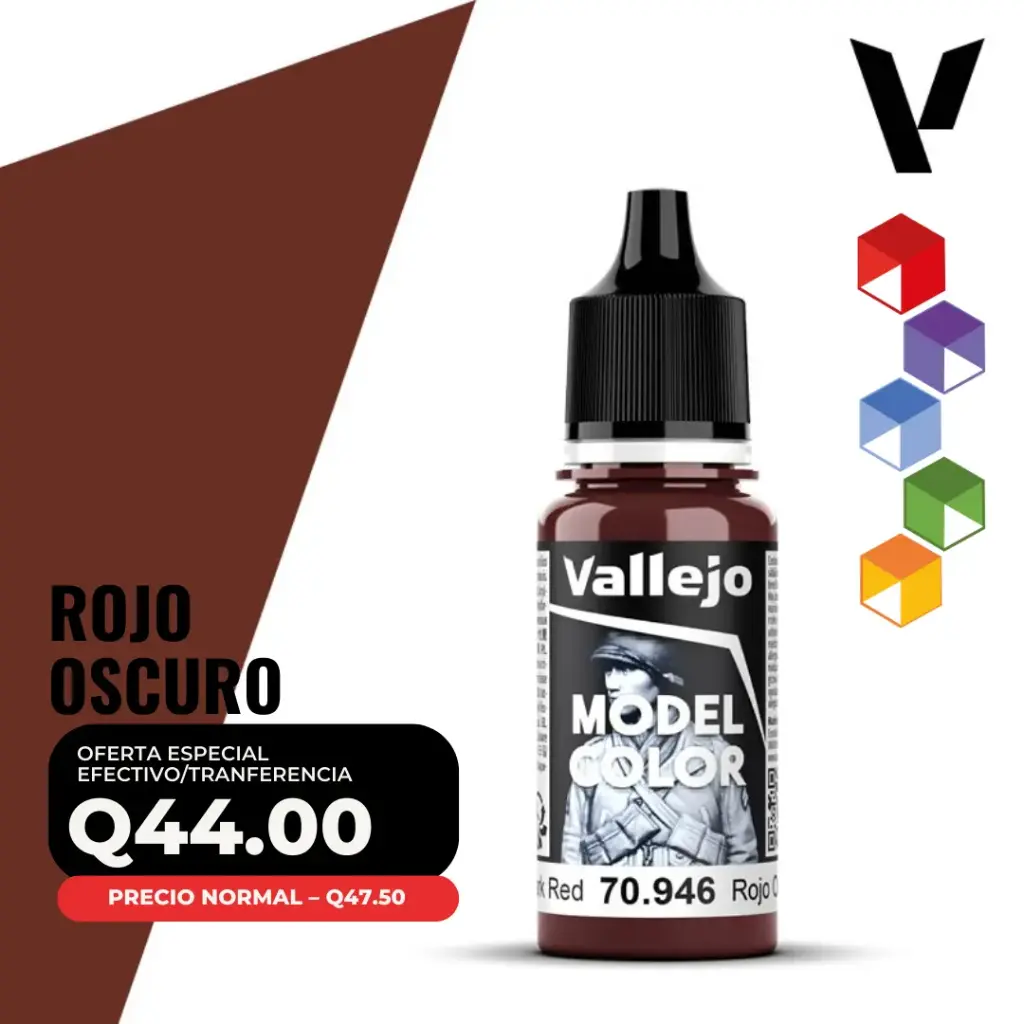 Vallejo Model Color – Rojo Oscuro (70.946 – Pos. 40)