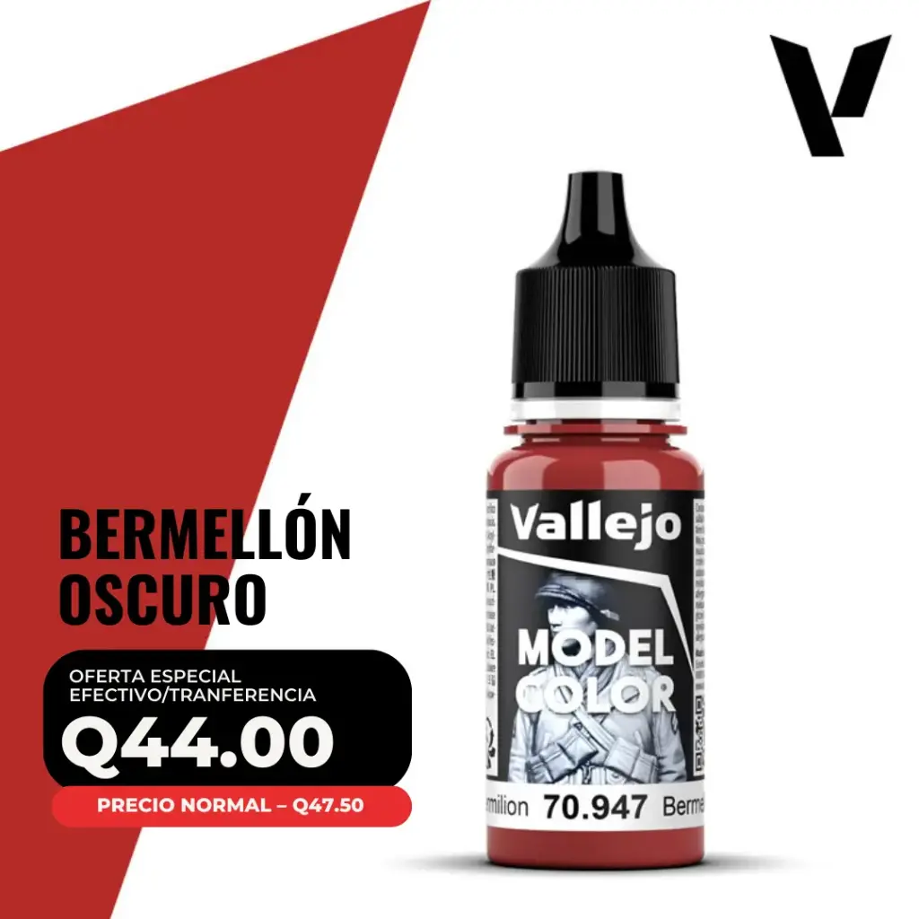 Vallejo Model Color – Bermellón Oscuro (70.947 – Pos. 38)