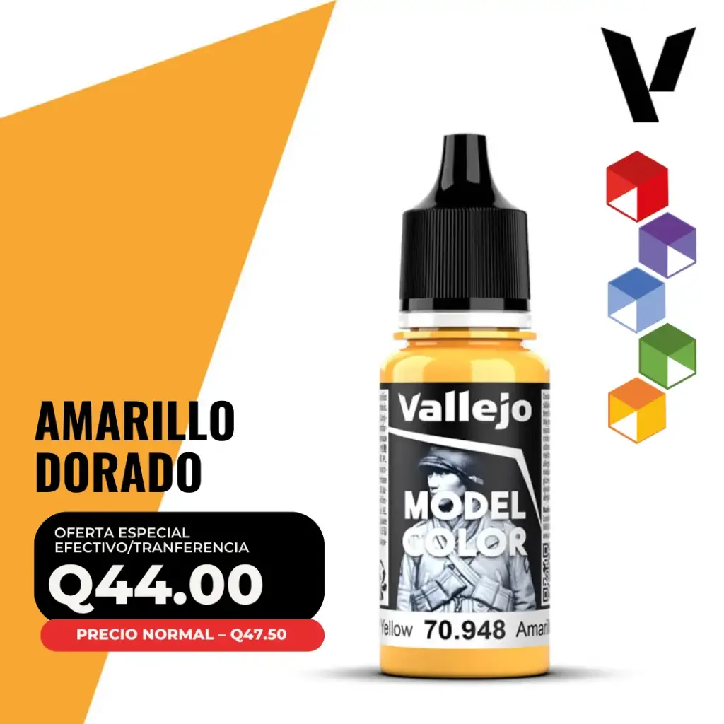 Vallejo Model Color – Amarillo Dorado (70.948 – Pos. 28)