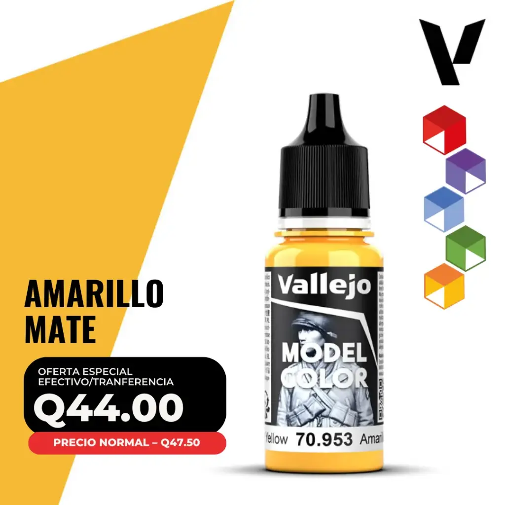 Vallejo Model Color – Amarillo Mate (70.953 – Pos. 27)