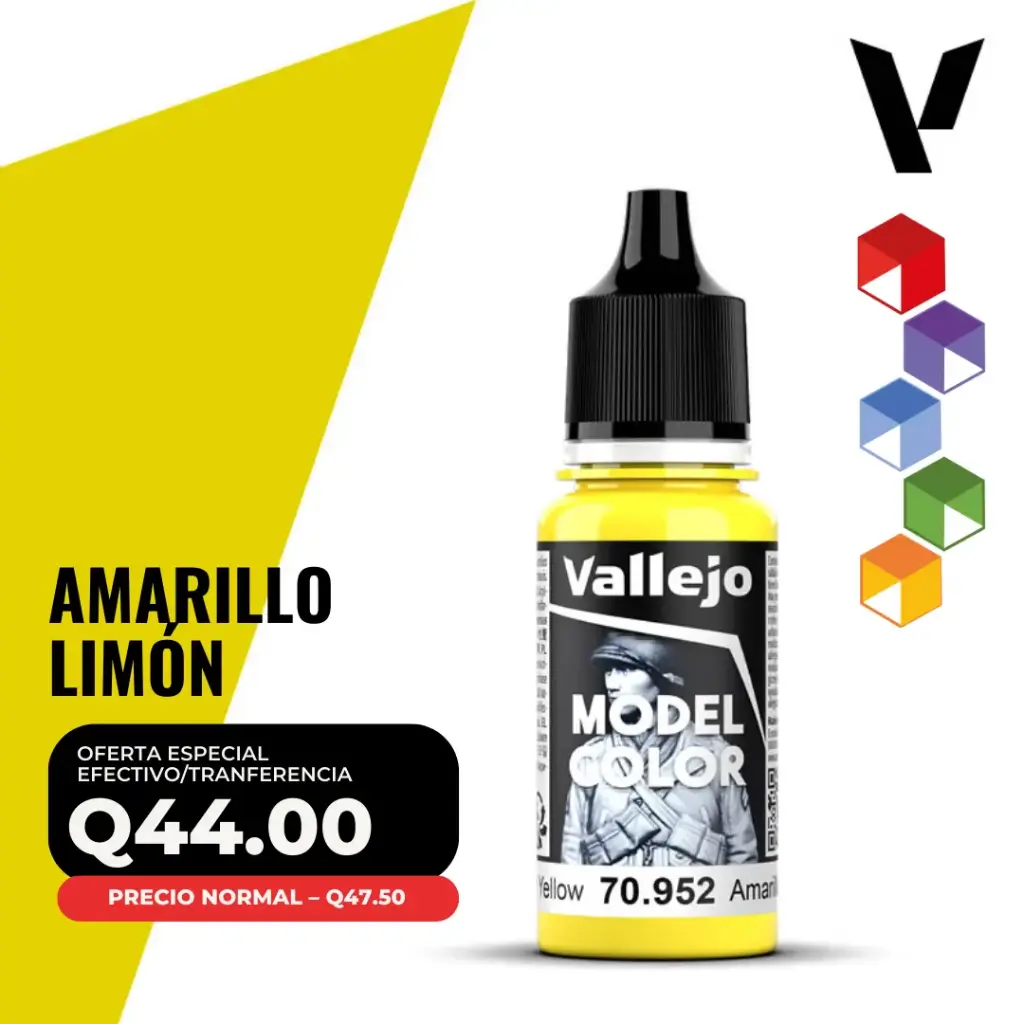 Vallejo Model Color – Amarillo Limón (70.952 – Pos. 25)