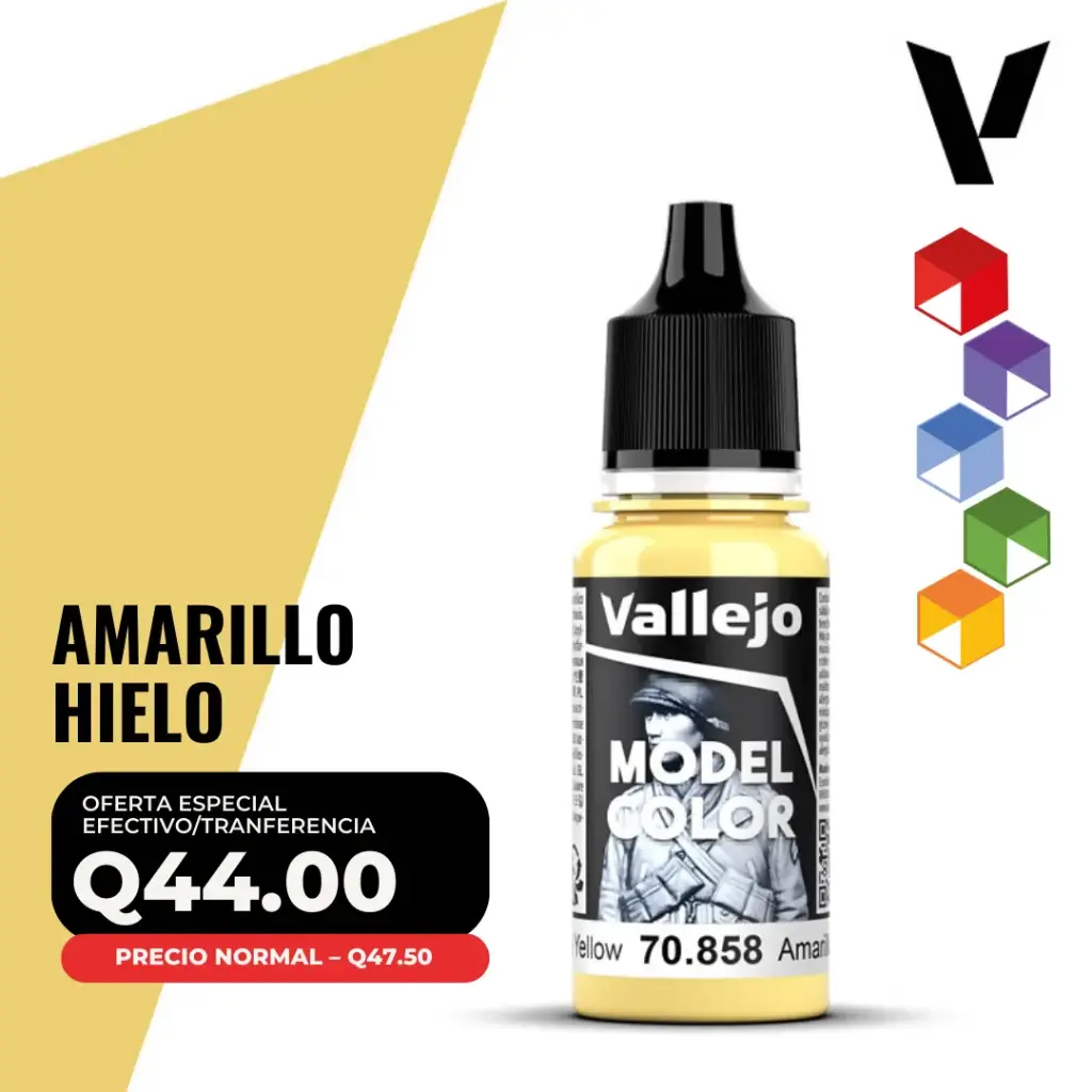 Vallejo Model Color – Amarillo Hielo (70.858 – Pos. 23)