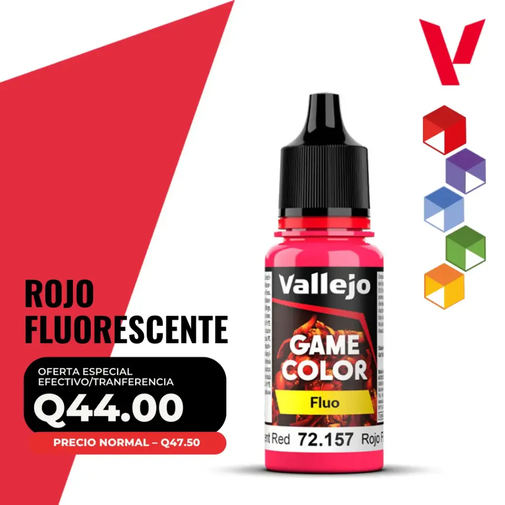 Vallejo Game Color – Rojo Fluorescente (72.157 – Pos. 103) – Fluo