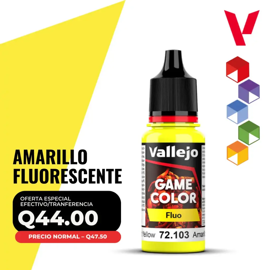 Vallejo Game Color – Amarillo Fluorescente (72.103 – Pos. 101) – Fluo