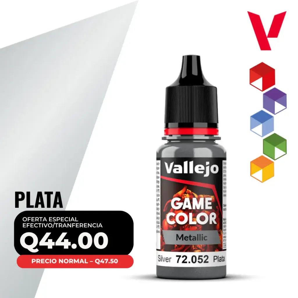 Vallejo Game Color – Plata (72.052 – Pos. 121) – Metalic