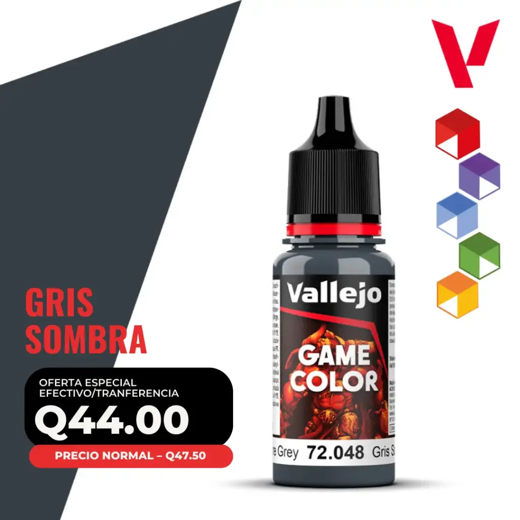 Vallejo Game Color – Gris Sombra (72.048 – Pos. 75)