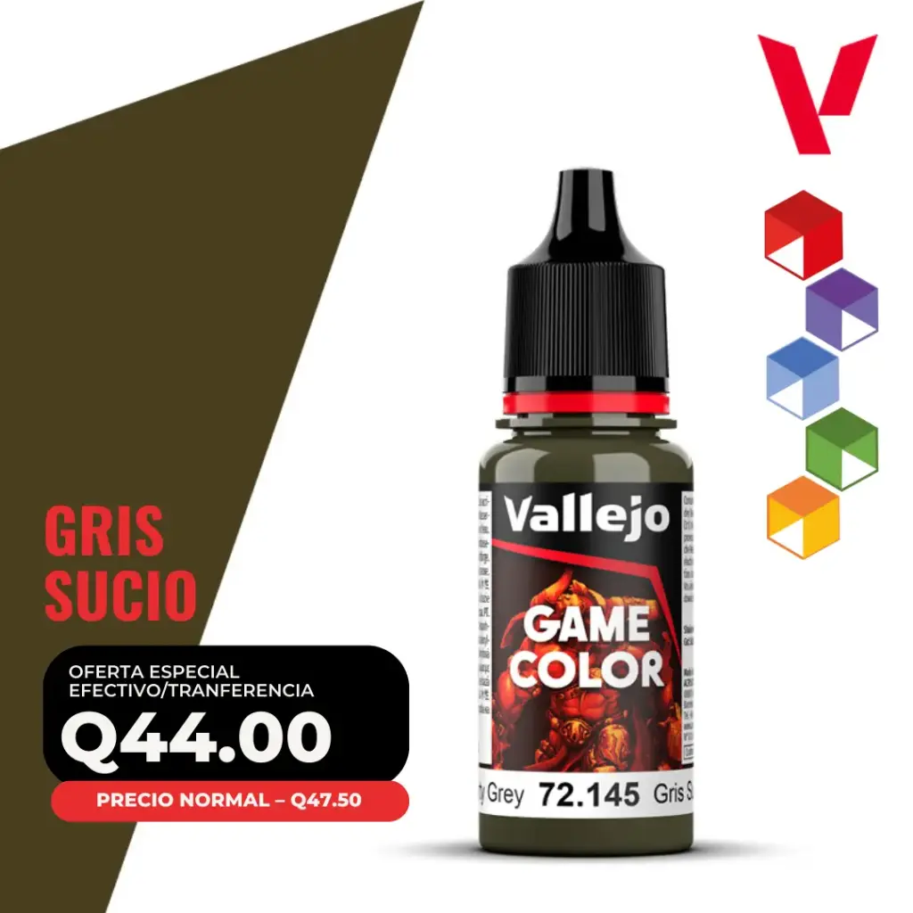 Vallejo Game Color – Gris Sucio (72.145 – Pos. 57)