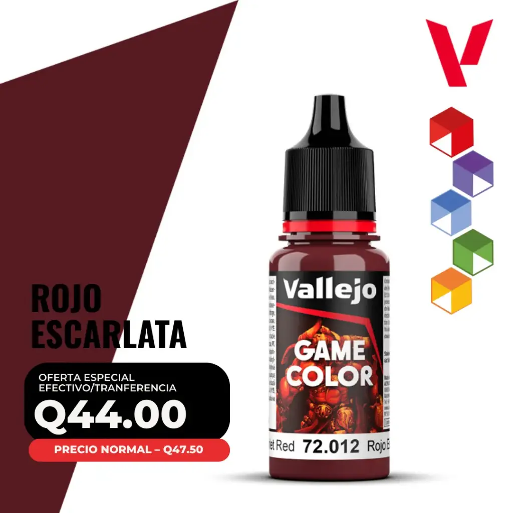 Vallejo Game Color – Rojo Escarlata (72.012 – Pos. 22)