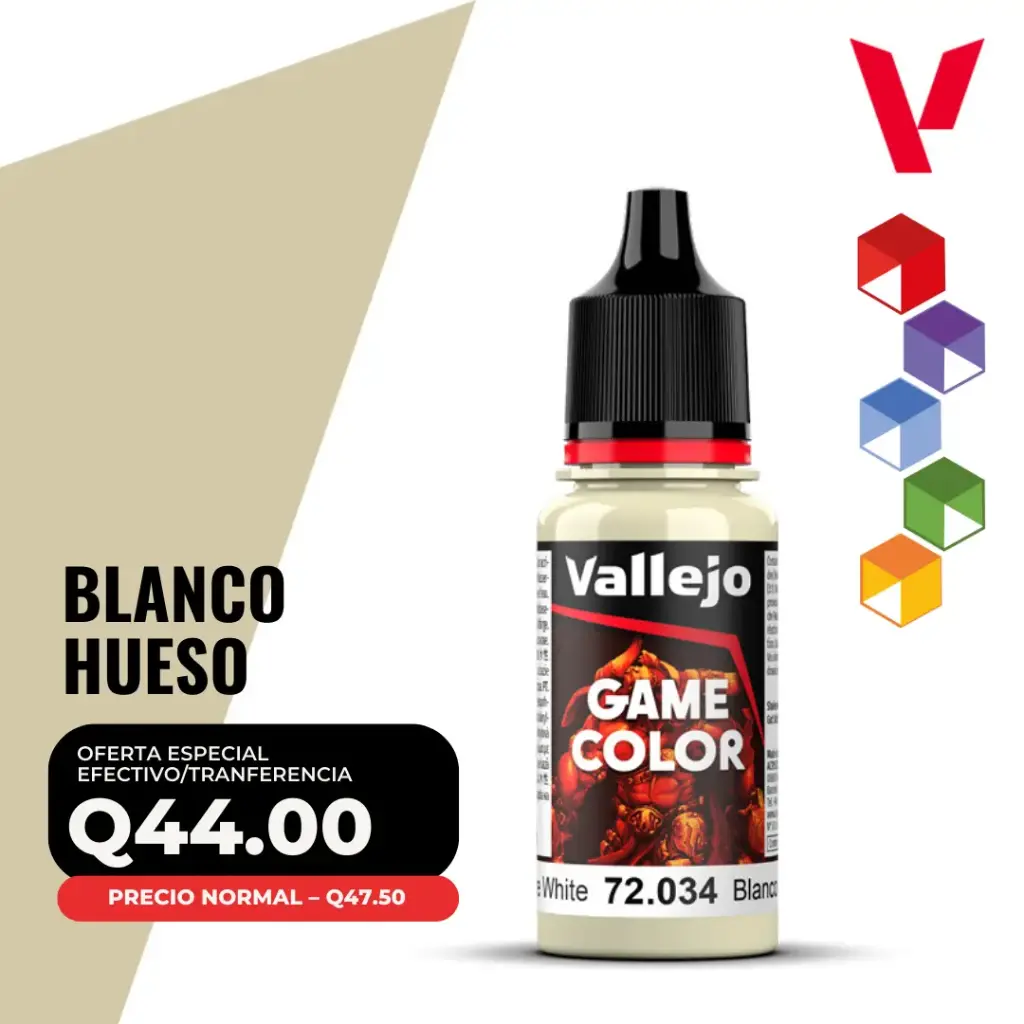 Vallejo Game Color – Blanco Hueso (72.034 – Pos. 4)