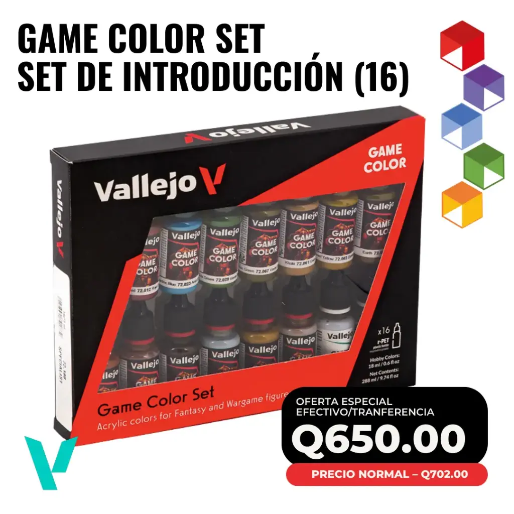 Vallejo Game Color Set Introducción – Set de 16 Colores