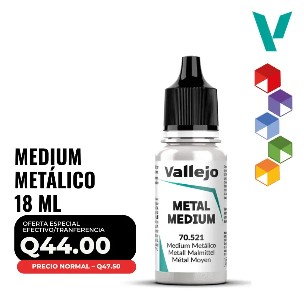 Vallejo – Medium Metálico 18ml (70.521 – Pos. 130)