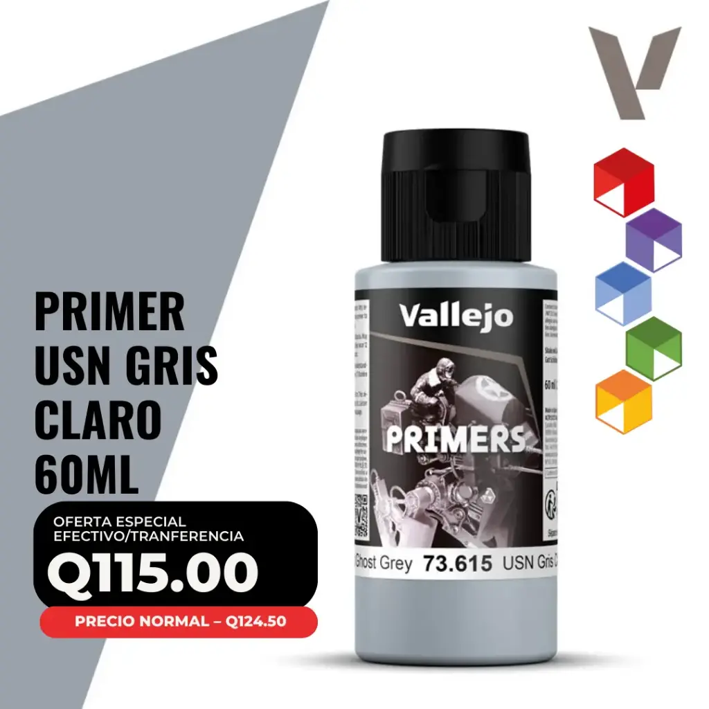 Vallejo Primer – USN Gris Claro (73.615 – Pos. 16) 60 ml