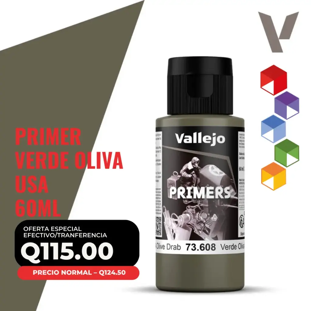 Vallejo Primer – Verde Oliva USA (73.608 – Pos. 9) 60 ml