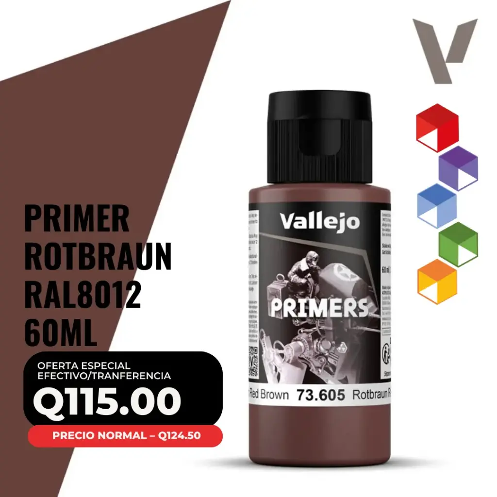 Vallejo Primer – Rotbraun RAL8012 (73.605 – Pos. 6) 60 ml