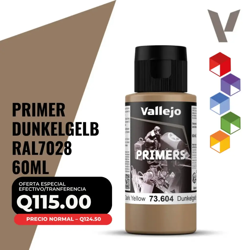 Vallejo Primer – Dunkelgelb RAL7028 (73.604 – Pos. 5) 60 ml