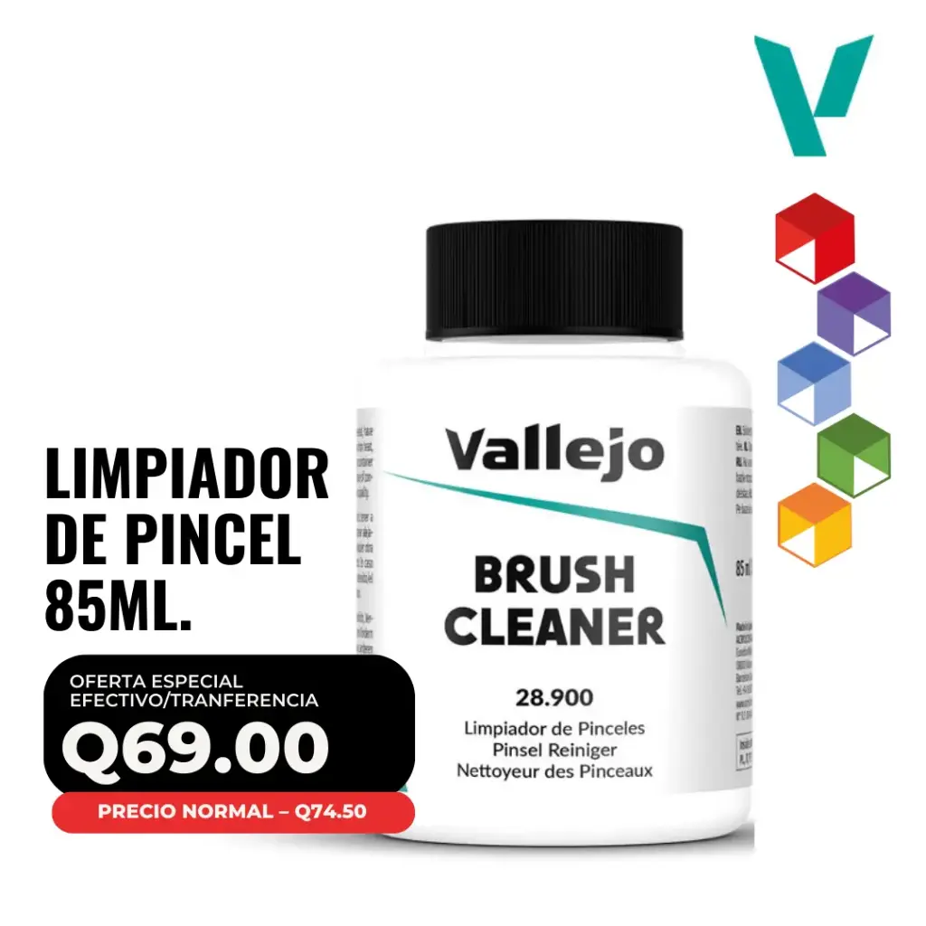 Vallejo – Limpiador de Pincel 85ml (28.900)