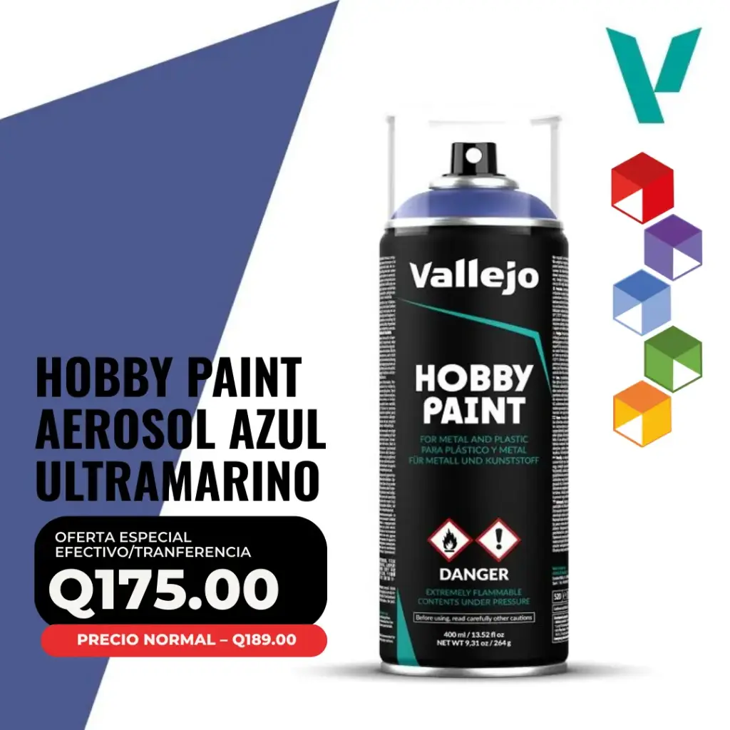 Vallejo – Primer Hobby Paint en Aerosol: Azul Ultramar 400ml