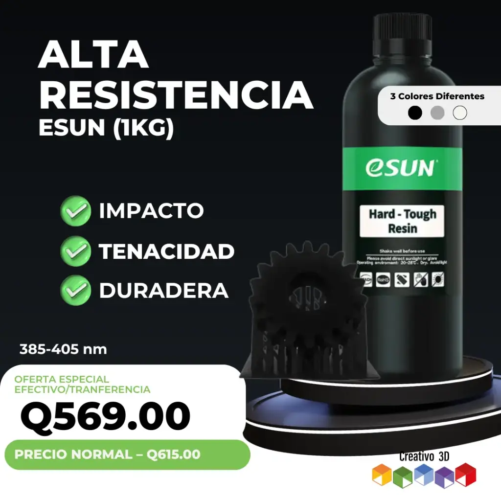 Resina eSun de Alta Resistencia para Impresora 3D 1KG – Hard Tough
