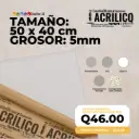 Plancha de Acrílico de 50 x 40 cm – 5mm | Acrílico Virgen en Varios Colores