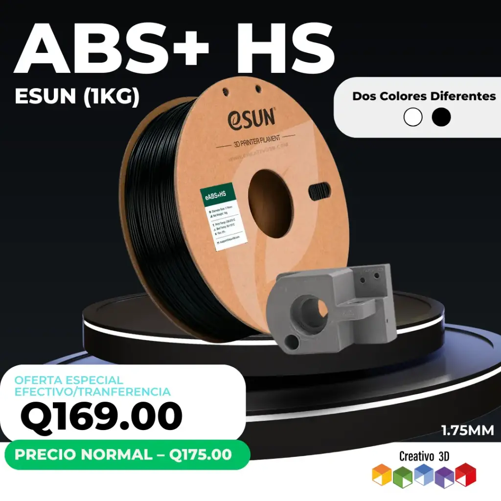 eSun ABS+ HS – 1. Kg / 1.75mm – Filamento para Impresora 3D