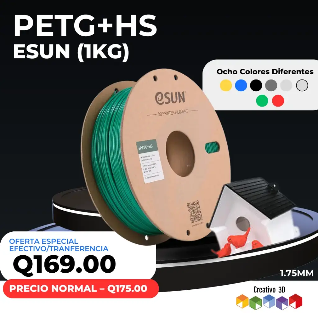 eSun PETG+ HS de Alta Velocidad – 1. Kg / 1.75mm