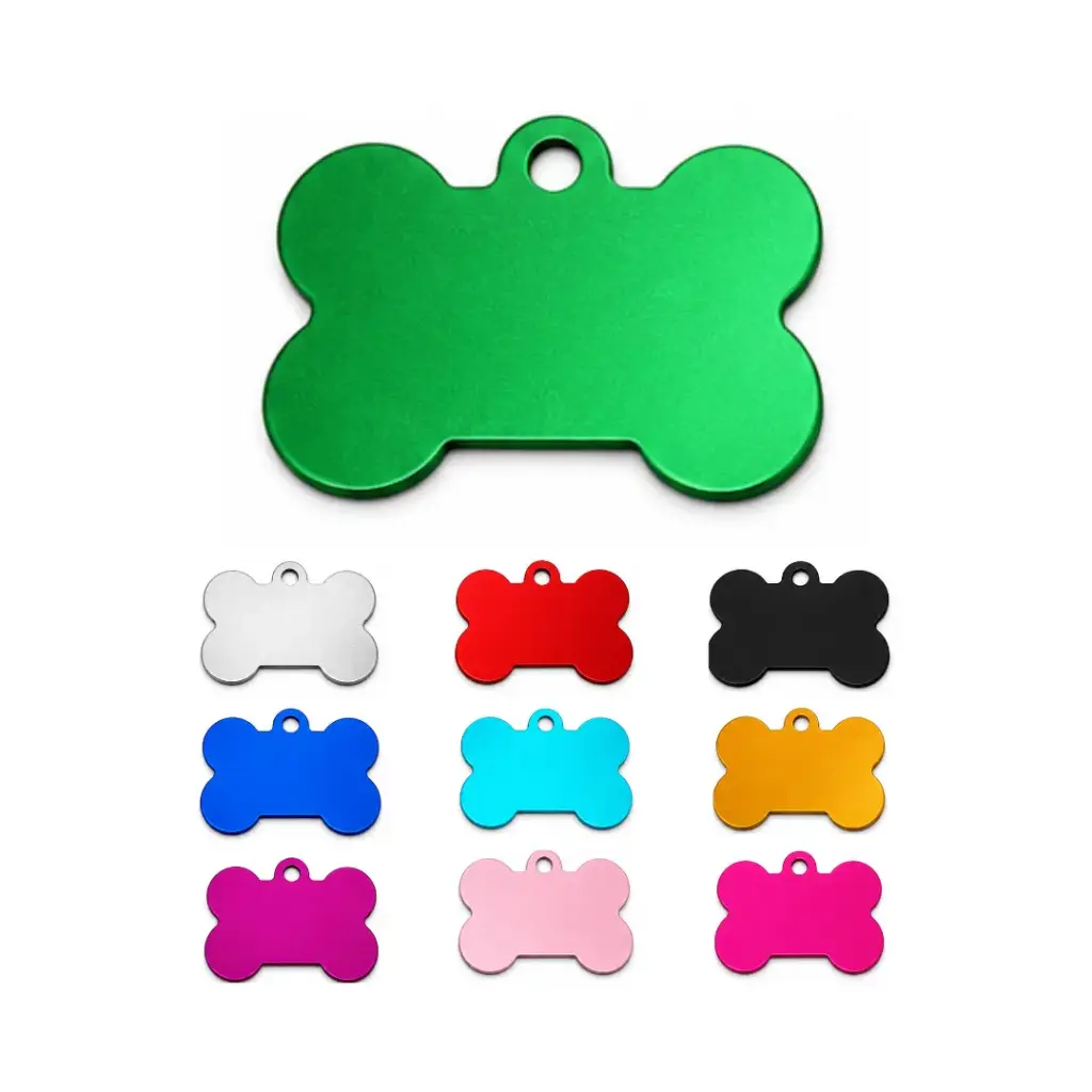 Plaquita para Grabado Láser en forma de Hueso – 31x21x1mm (Variedad de Colores) – 1 Pieza