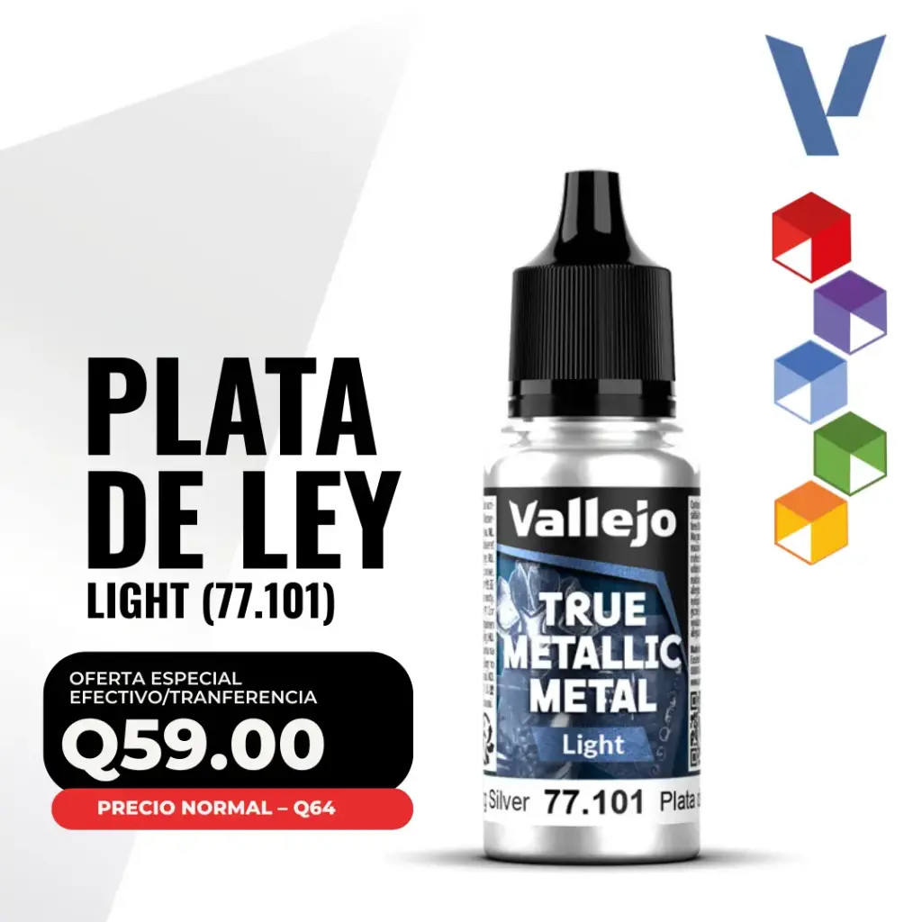 Vallejo True Metallic Metal - Plata de Ley Light (77.101)