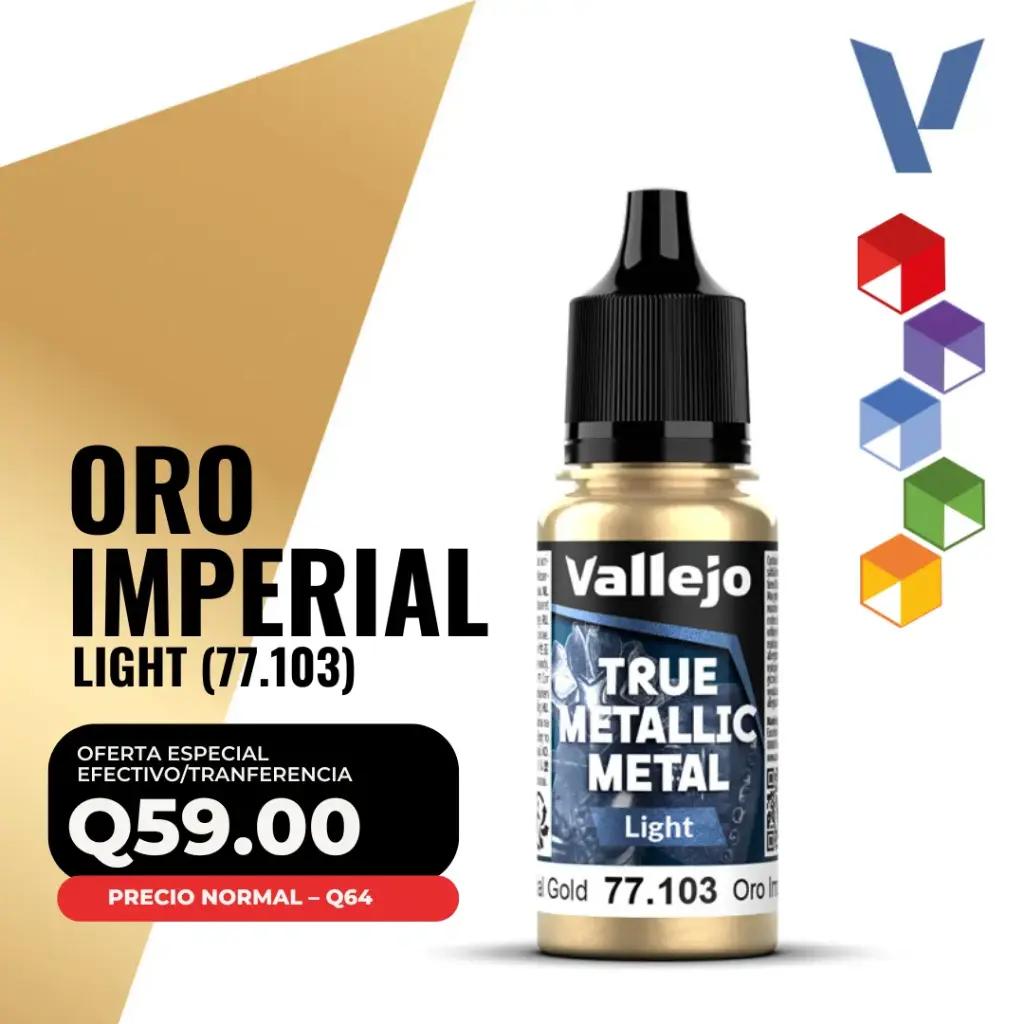 Vallejo True Metallic Metal - Oro Imperial Light (77.103)
