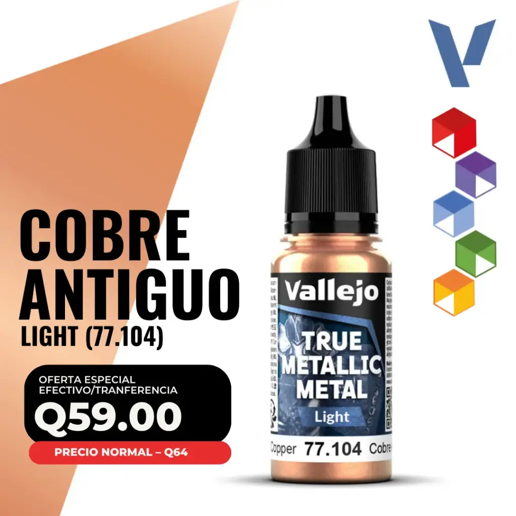 Vallejo True Metallic Metal - Cobre Antiguo Light (77.104)