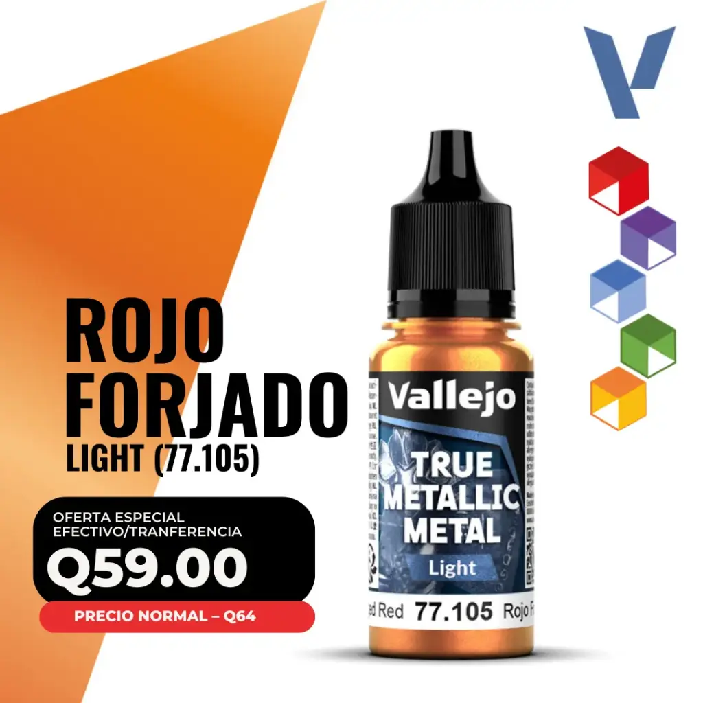 Vallejo True Metallic Metal - Rojo Forjado Light (77.105)