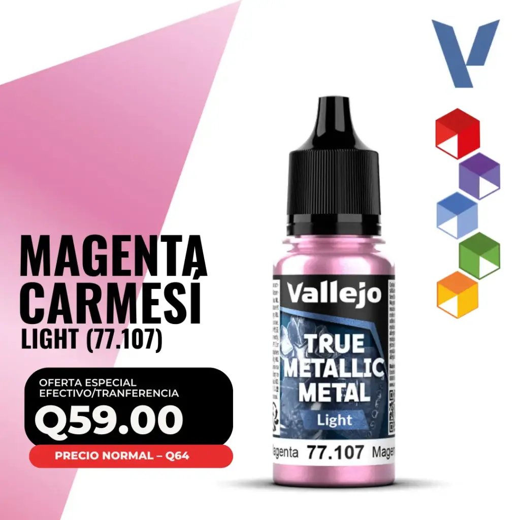 Vallejo True Metallic Metal - Magenta Carmesí Light (77.107)