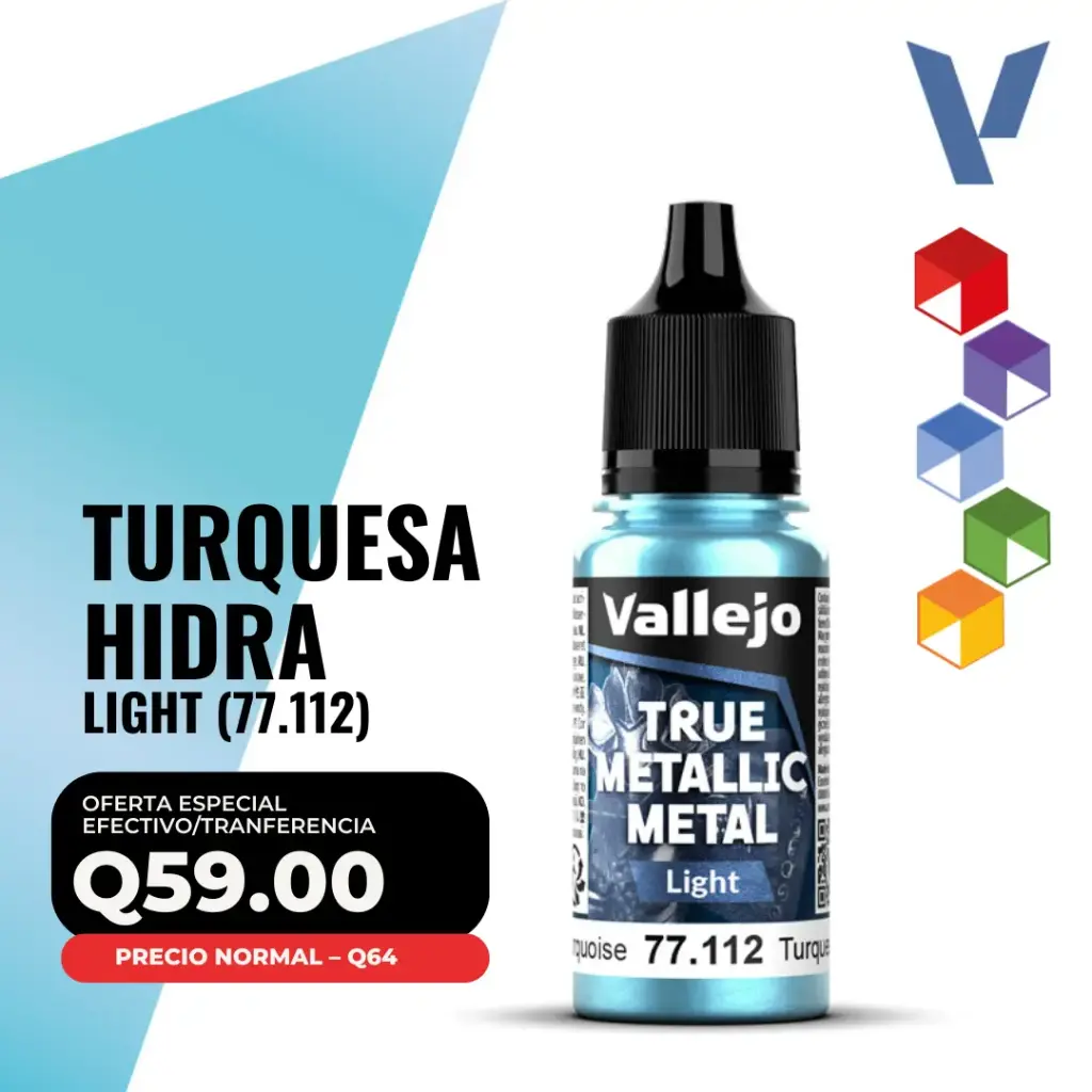 Vallejo True Metallic Metal - Turquesa Hidra Light (77.112) 