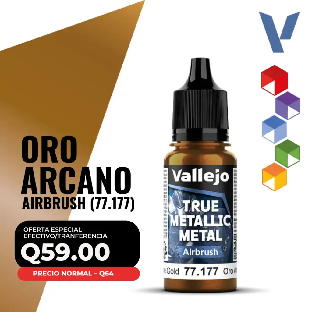Vallejo True Metallic Metal - Oro Arcano Airbrush (77.177)